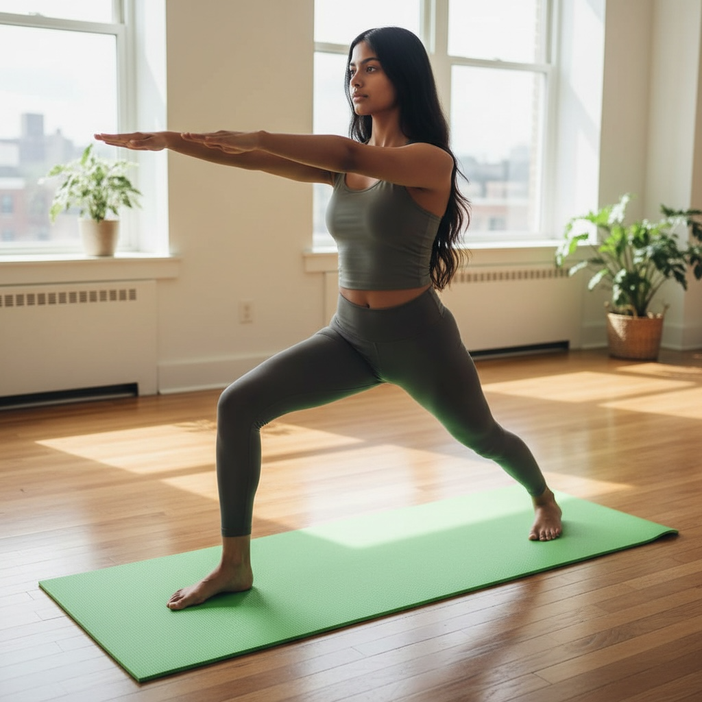 NBR Textured Yoga Mat – Extra Thick, Non-Slip & Cushioned for Comfort by Wave & Hang