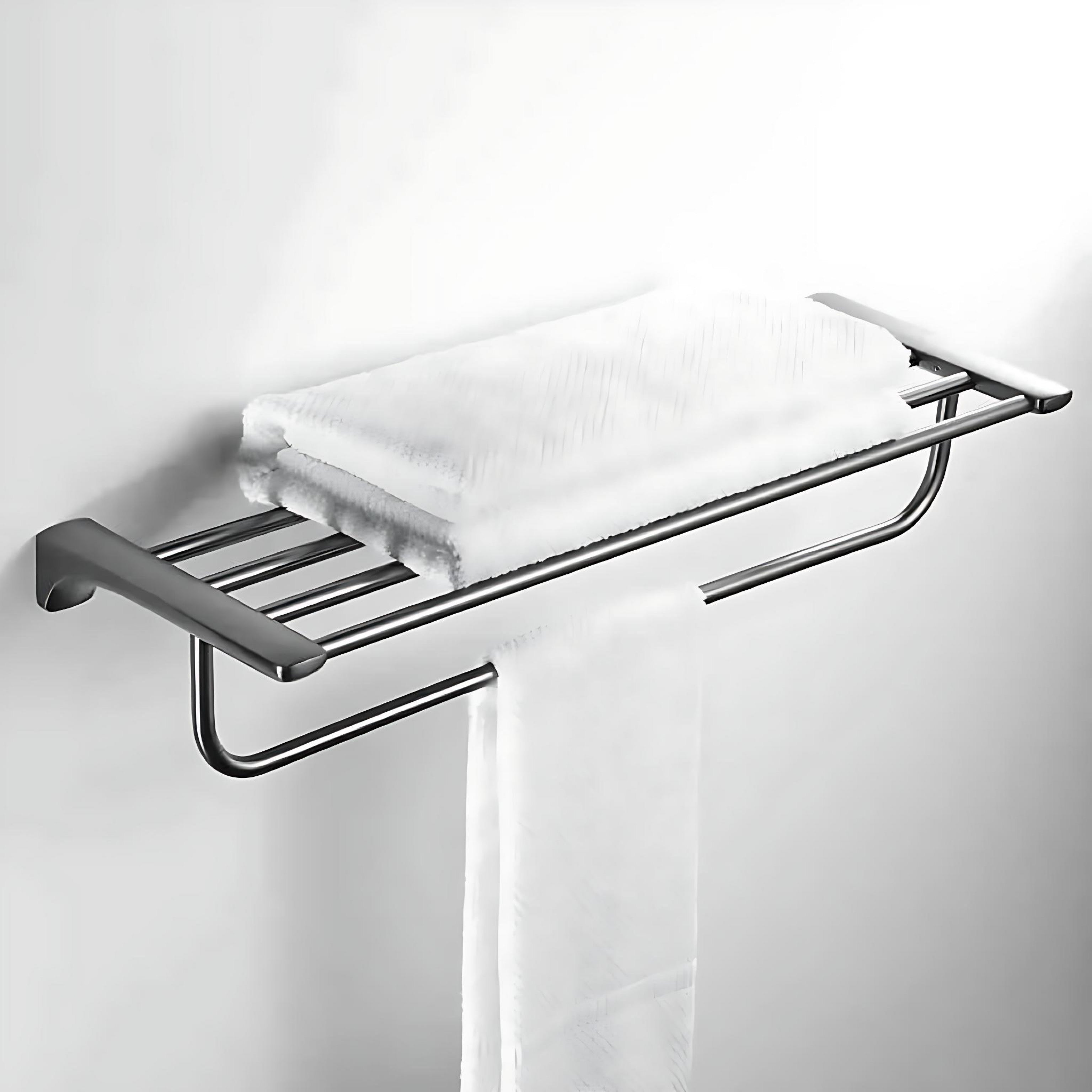 304 Stainless Steel Towel Rack Set – Rustproof & Modern Design by Wave & Hang
