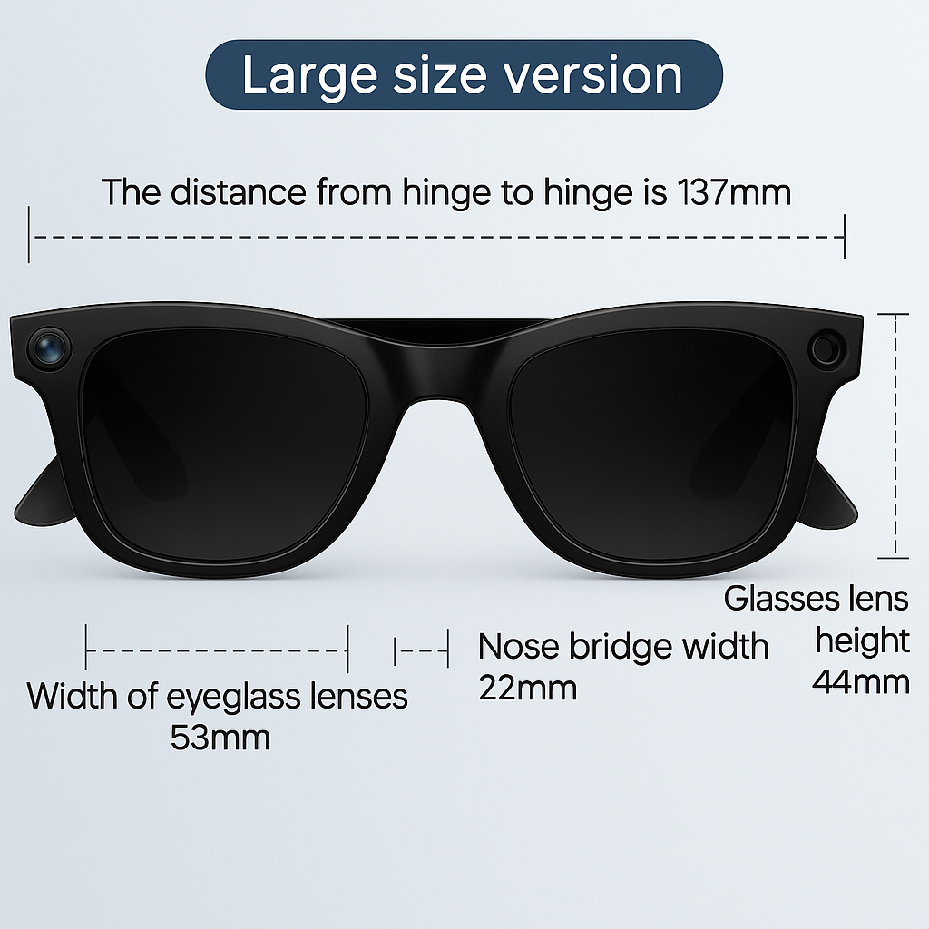 AI Tech Smart Glasses - HD Video Recording & Touch Controls