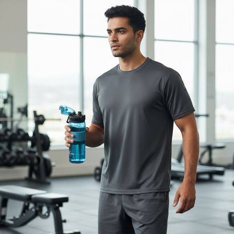 Sports Plastic Water Bottle 500ml BPA Free Heat Resistant Anti Fall Eco Friendly Hydration Bottle by Wave & Hang