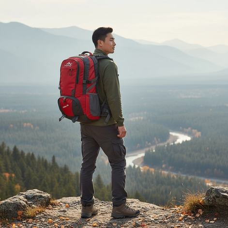 Outdoor Waterproof Backpack – Wear-Resistant Nylon, 15″ Laptop Compartment by Wave & Hang