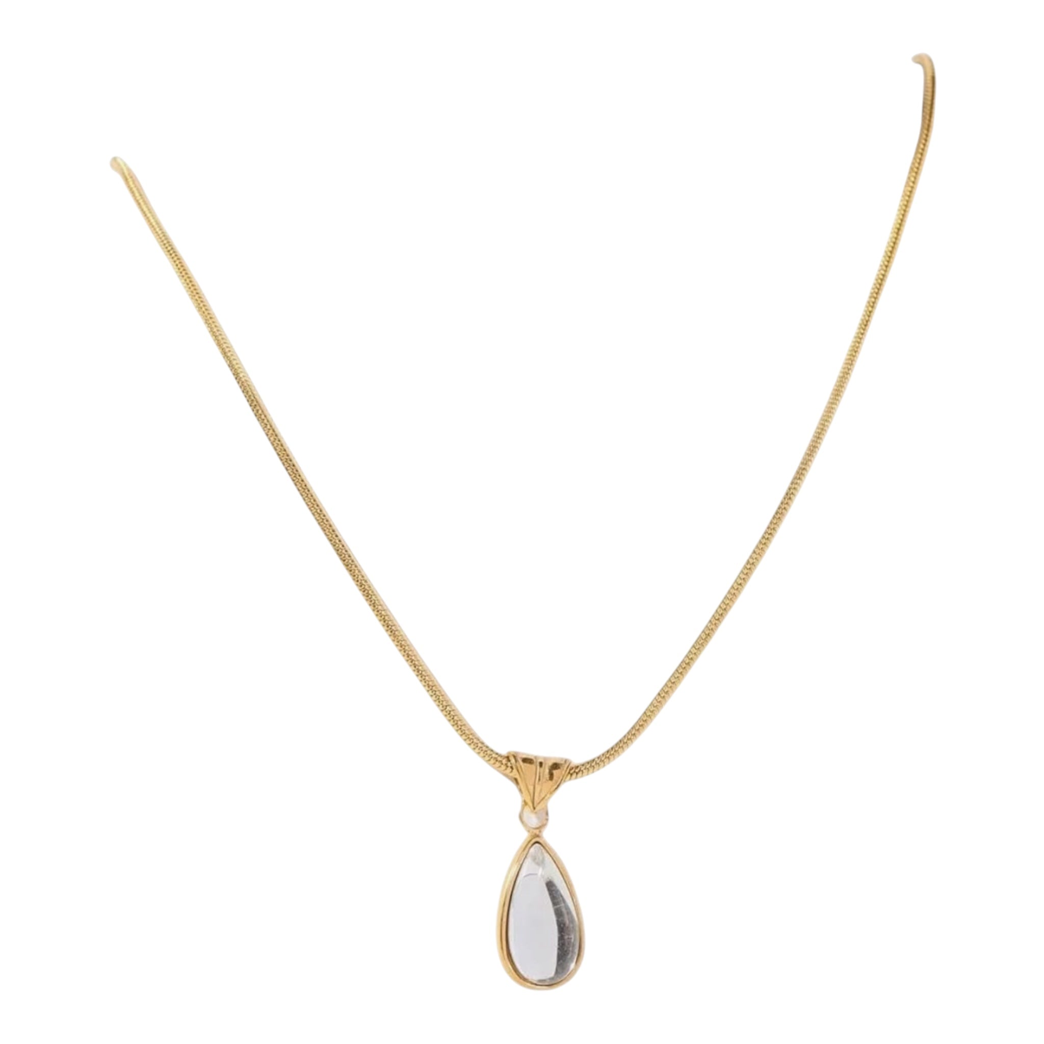 Blue Ocean Drop Necklace - Serene Teardrop Pendant for Women by Wave & Hang