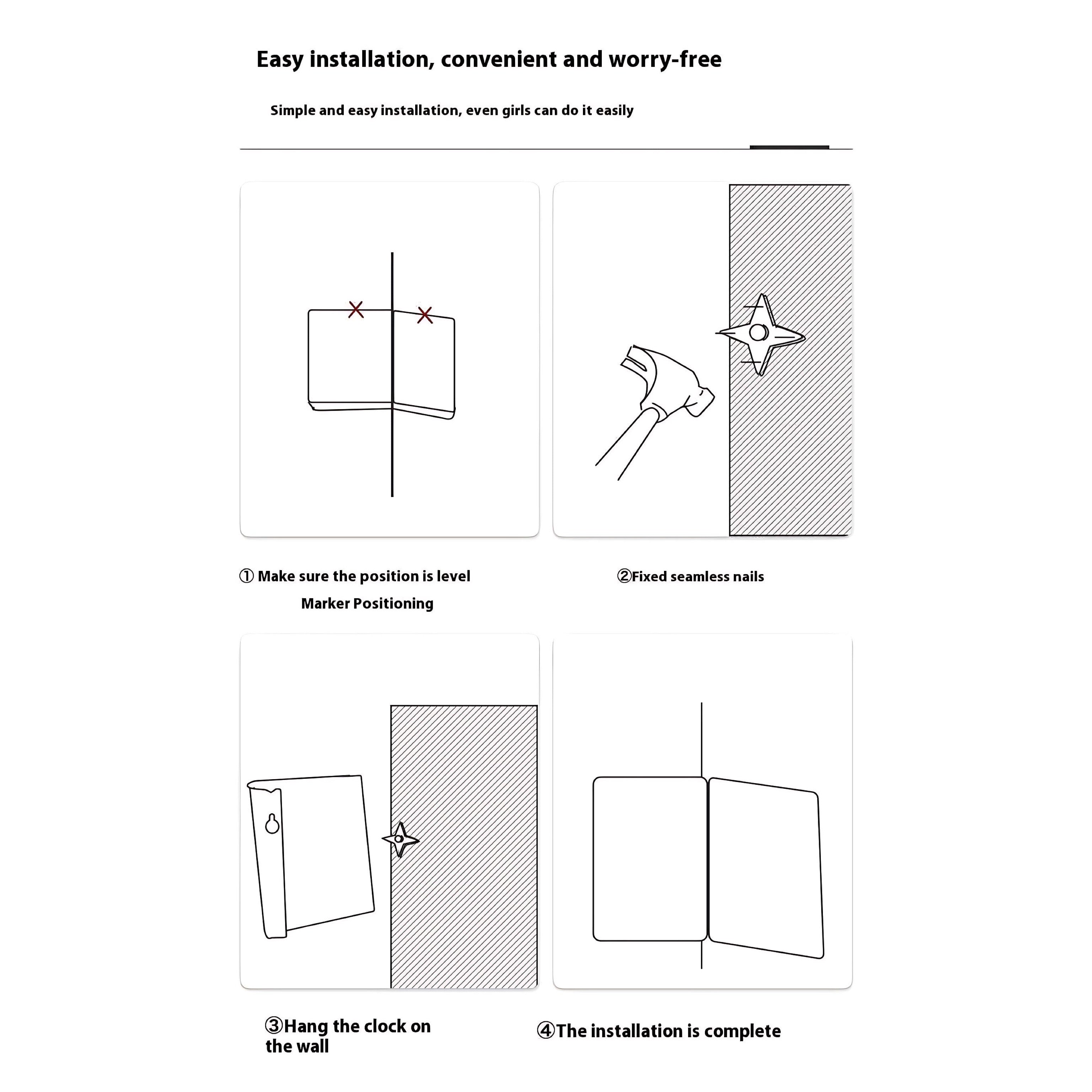 Modern Silent Quartz Wall Clock | Elegant LED Design for Home by Wave & Hang