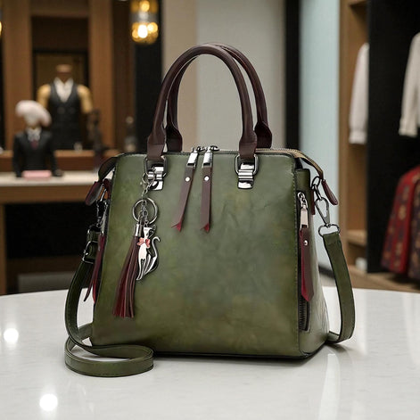 Charming Cat Tote Bag – Stylish PU Leather Purse for Women by Wave & Hang