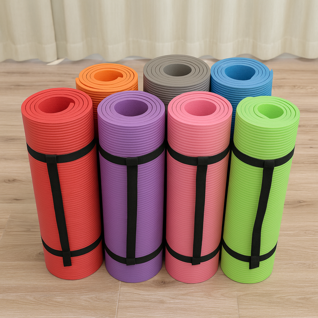 NBR Textured Yoga Mat – Extra Thick, Non-Slip & Cushioned for Comfort by Wave & Hang