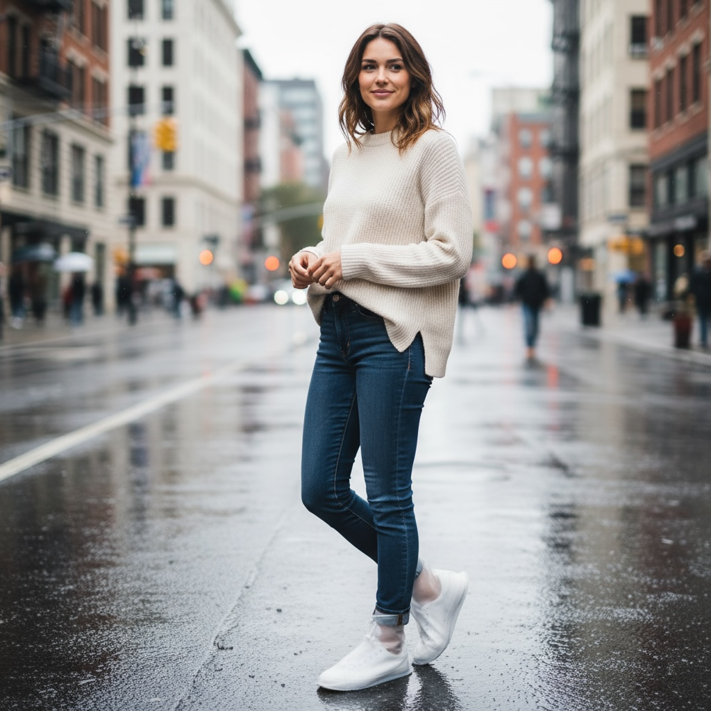 Waterproof Non-Slip Shoe Covers – Reusable PVC Rain Protection by Wave & Hang