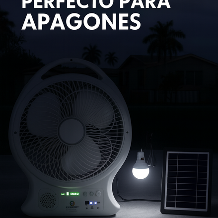 12-Inch Solar-Powered Fan | Ultimate Cooling for Outdoor Fun by Wave & Hang