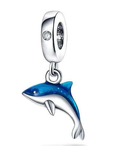 Ocean Blue Dolphin & Seahorse Pendant – DIY Jewelry Charms