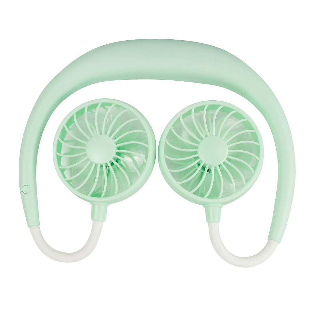 Portable USB Neck Fan – Hands-Free Mini Cooling Fan for Students, Travel & Outdoor Use by Wave & Hang