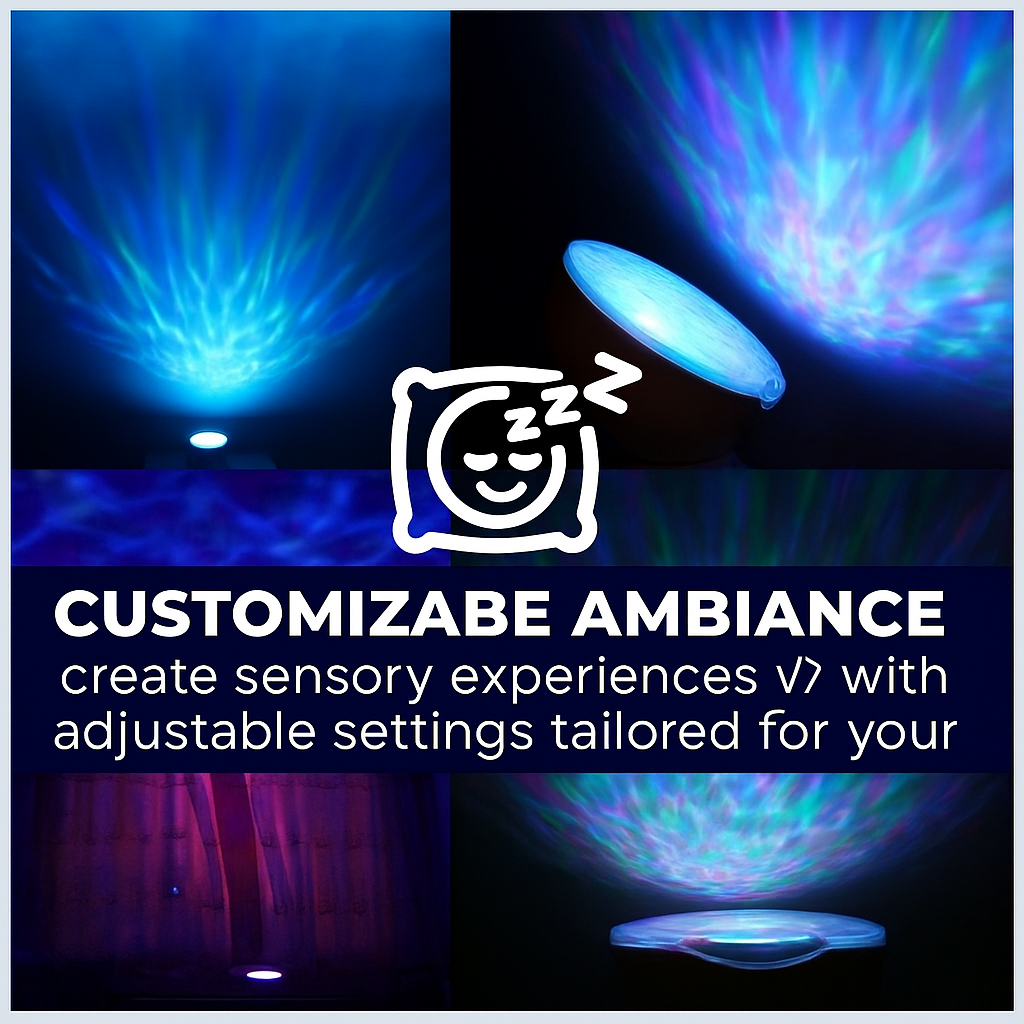 Ocean And Star Projector Lamp LED Wave Light With Remote by Wave & Hang