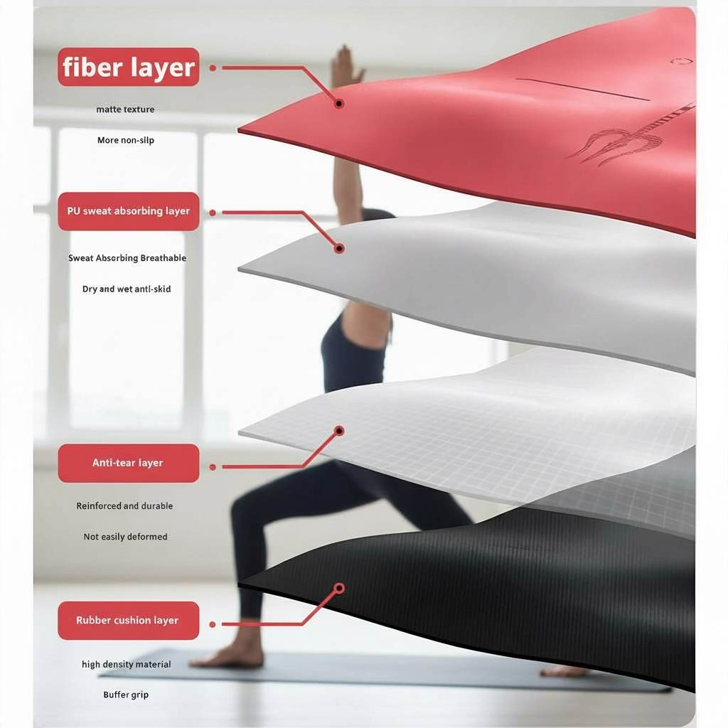 Premium Yoga Mat – Eco-Friendly, Non-Slip & Cushioned for All Workouts by Wave & Hang