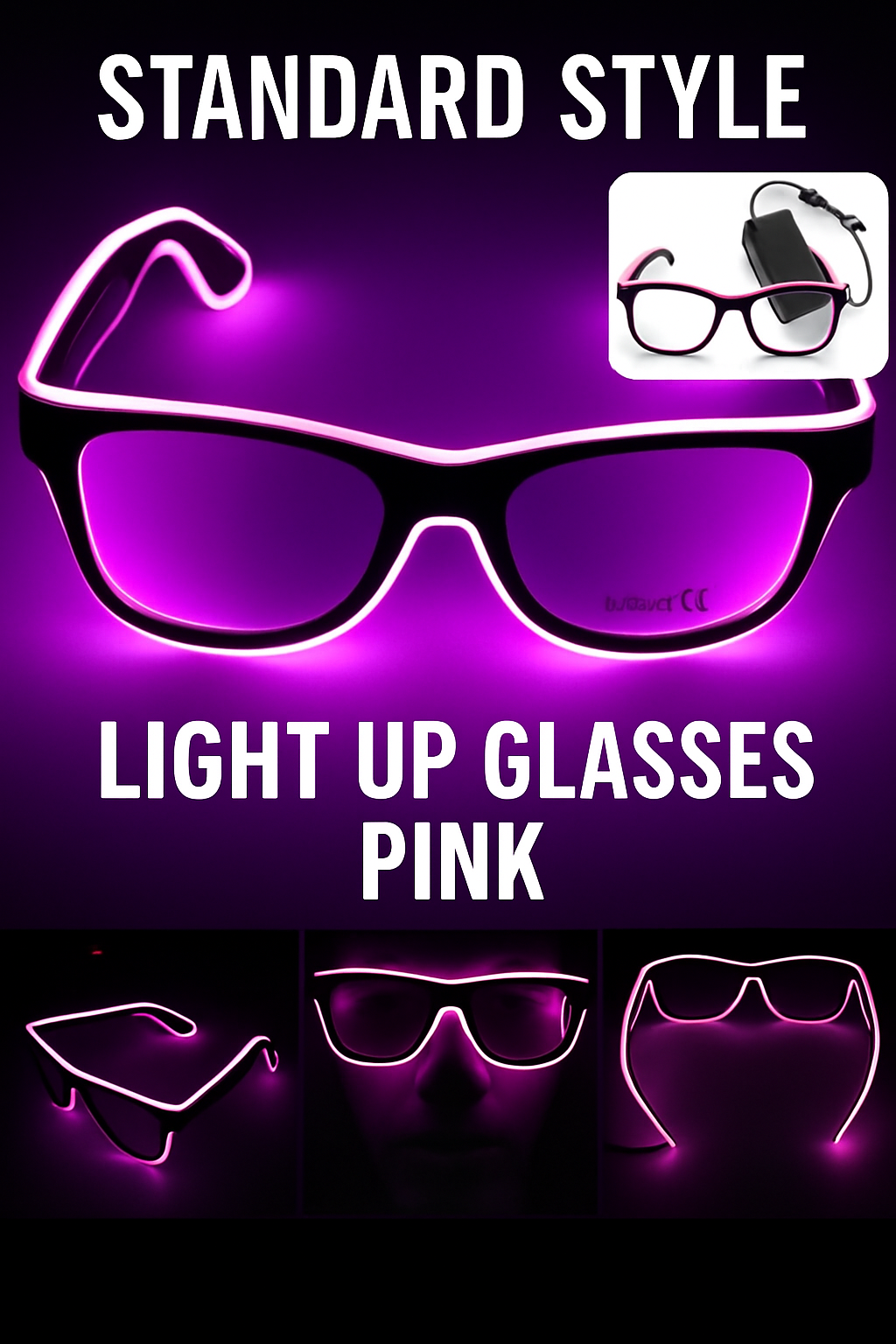 LED Neon Glasses – Voice-Activated Party Shades for Raves by Wave & Hang