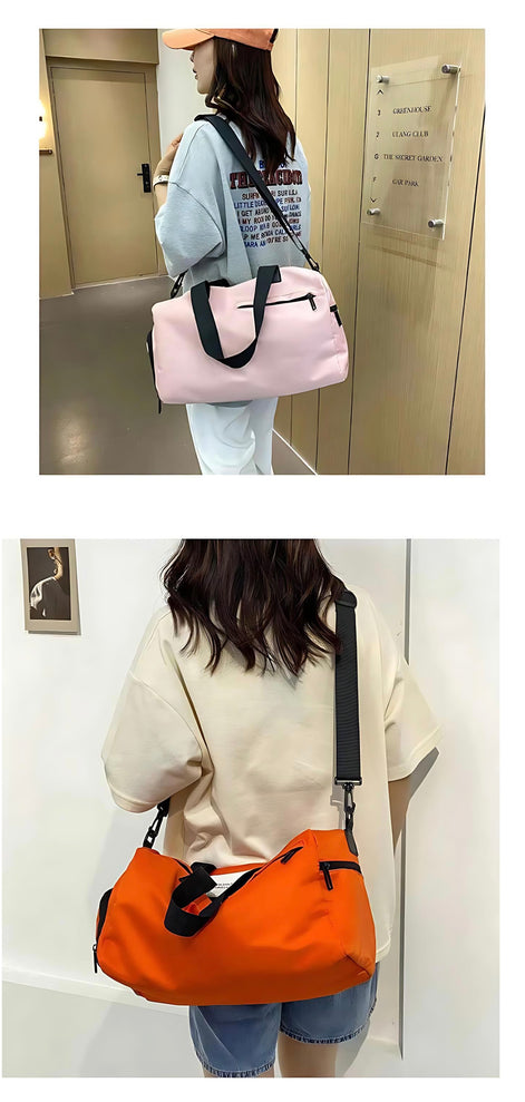 Waterproof Sports Gym Bag With Wet Pocket And Shoe Compartment Large Capacity Travel Duffle by Wave & Hang