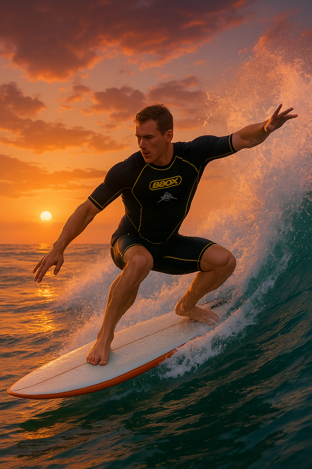 Pro Surf – Men’s Back Zipper Neoprene Wetsuit (Short Sleeve Diving Suit)