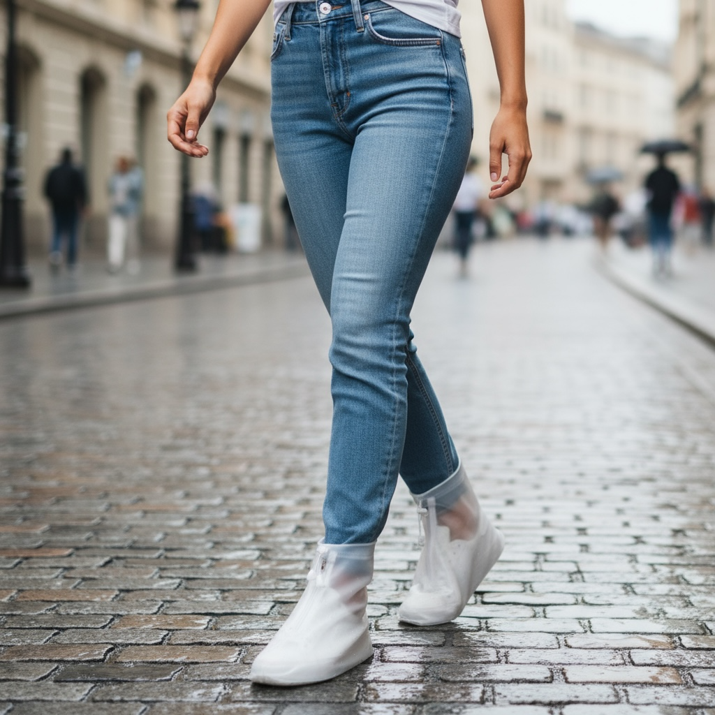 Waterproof Non-Slip Shoe Covers – Reusable PVC Rain Protection by Wave & Hang