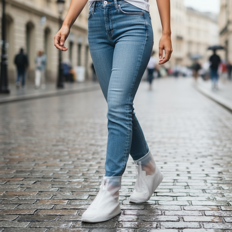 Waterproof Non-Slip Shoe Covers – Reusable PVC Rain Protection by Wave & Hang