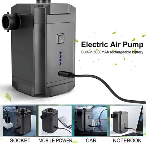 Wireless Portable Air Pump Rechargeable For Pools And Toys by Wave & Hang