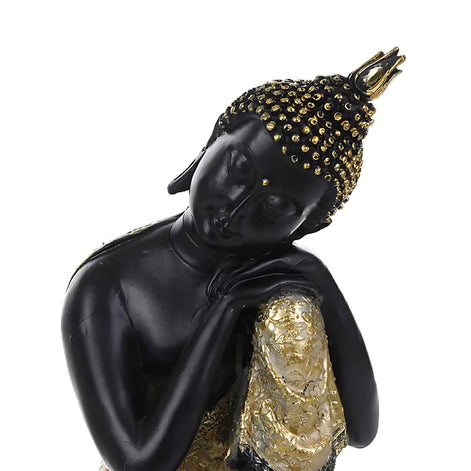 Thai Buddha Resin Statue – Meditation Decor Sculpture with Mandala Design | Spiritual Home & Yoga Studio Ornament