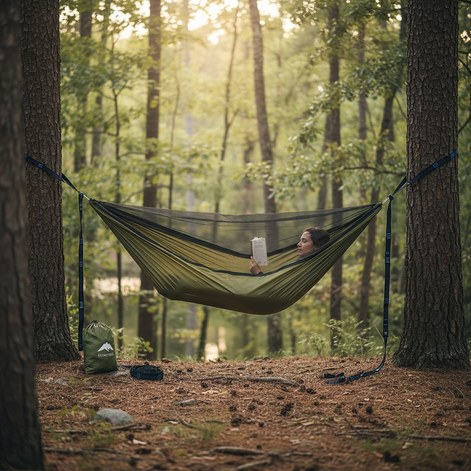 Homithley Camping Hammock - Lightweight with Mosquito Net, Portable