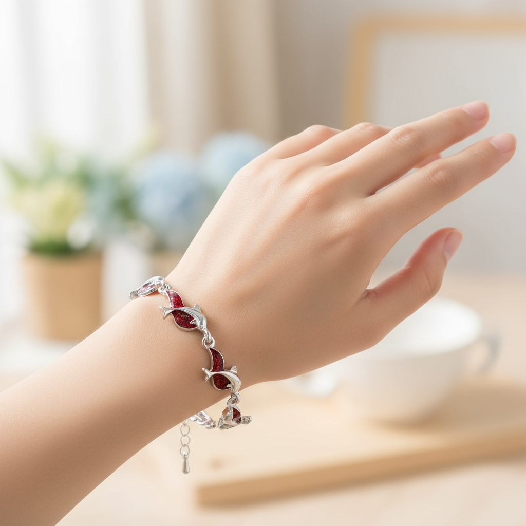 Ocean Dolphin Charm Bracelet – Women’s Fashion Jewelry Gift by Wave & Hang