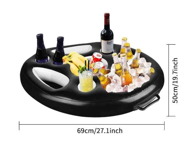 Inflatable Pineapple Pool Drink Holder – Floating Snack & Beverage Tray for Pool Parties & Beach Fun