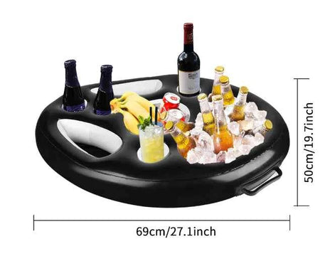 Inflatable Pineapple Pool Drink Holder – Floating Snack & Beverage Tray for Pool Parties & Beach Fun