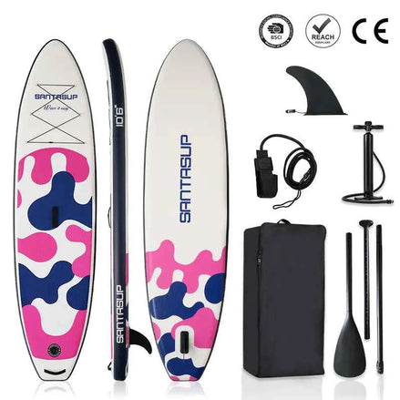 Inflatable SUP Paddle Board for Beginners – Lightweight Surfing & Water Sports Board (Durable PVC, Camouflage Design)