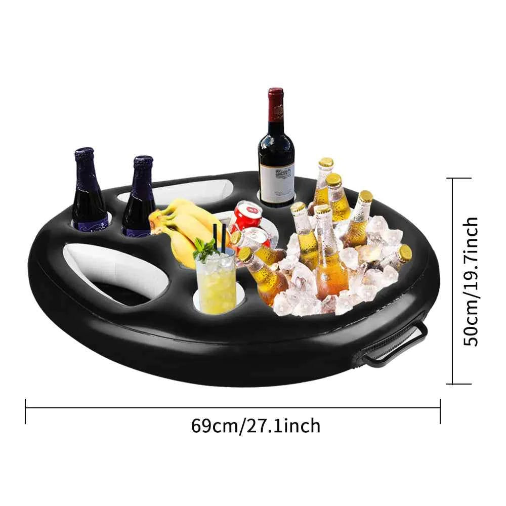 Inflatable Pineapple Pool Drink Holder – Floating Snack & Beverage Tray for Pool Parties & Beach Fun