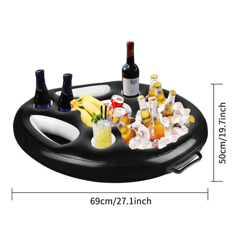 Inflatable Pineapple Pool Drink Holder – Floating Snack & Beverage Tray for Pool Parties & Beach Fun
