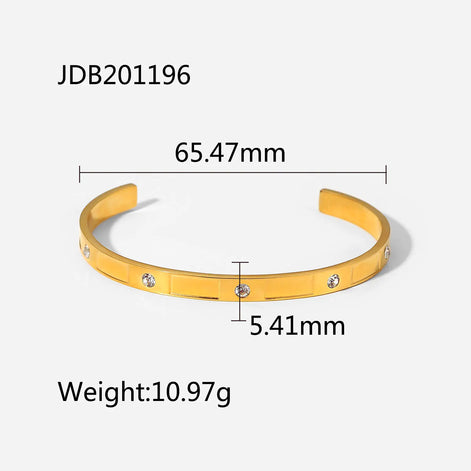 Vintage Stainless Steel Bracelet – Women’s Gold Bangle Jewelry