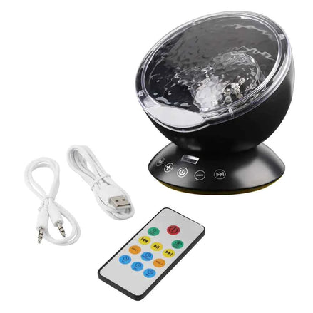 Ocean and Star Projector Lamp – LED Wave Light with Remote Control | Relaxing Night Light for Bedroom, Meditation & Home Decor