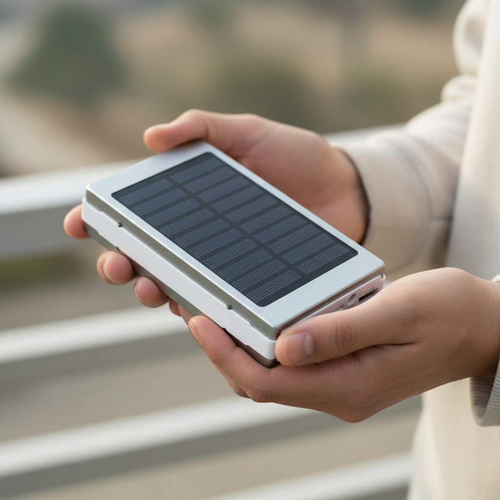 Solar Power Bank Portable Charger – 20000mAh Aluminum Alloy USB Battery Pack by Wave & Hang