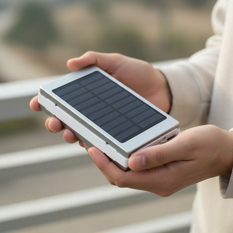 Solar Power Bank Portable Charger – 20000mAh Aluminum Alloy USB Battery Pack by Wave & Hang