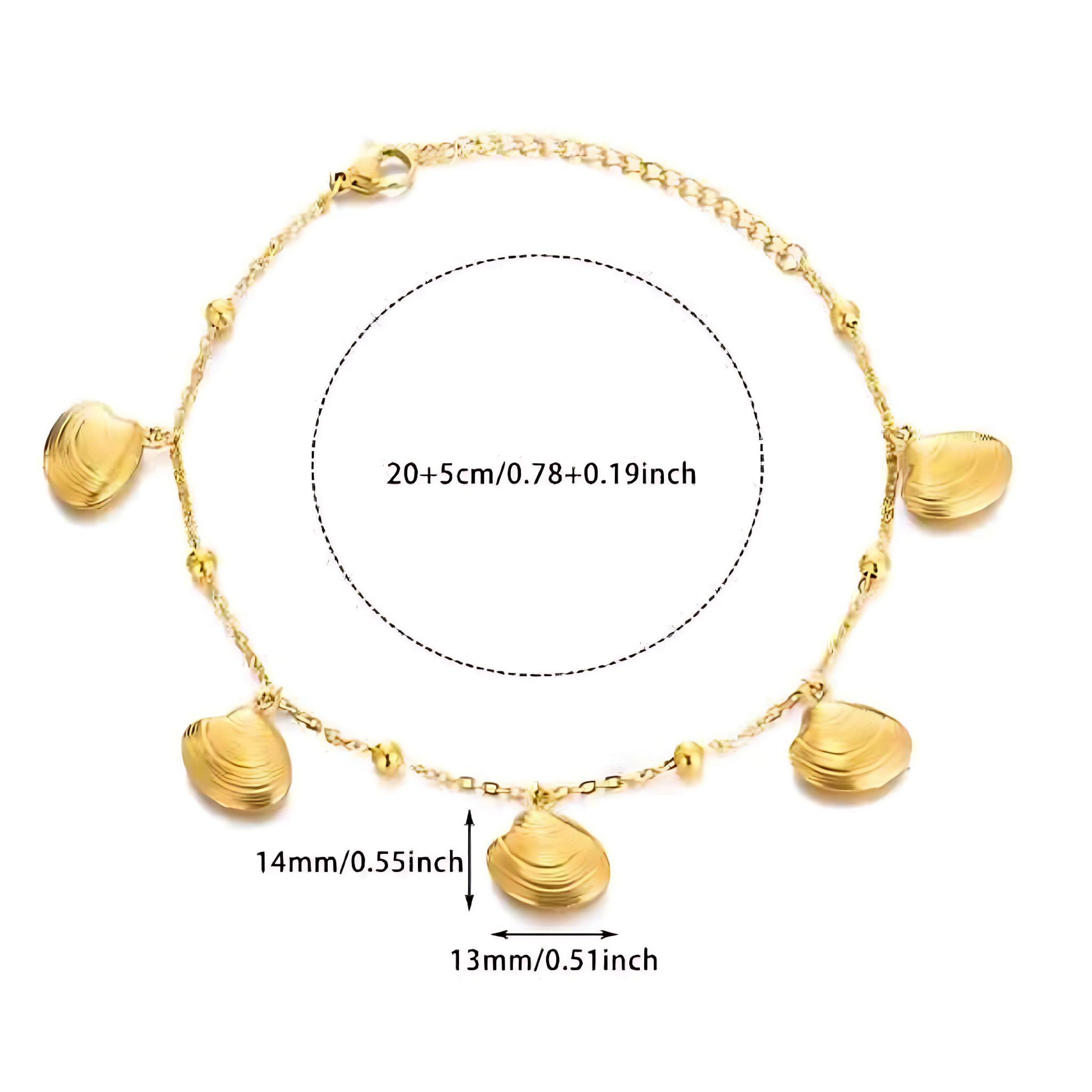 Ocean Charm Anklet – Seashell & Starfish Beach Jewelry by Wave & Hang