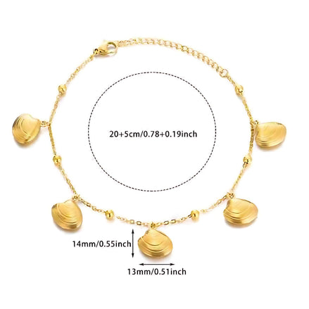 Ocean Charm Anklet – Seashell & Starfish Beach Jewelry by Wave & Hang