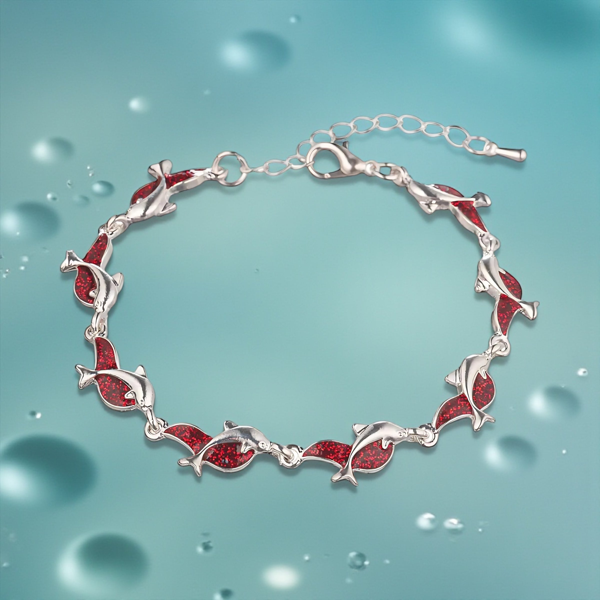 Ocean Dolphin Charm Bracelet – Women’s Fashion Jewelry Gift by Wave & Hang