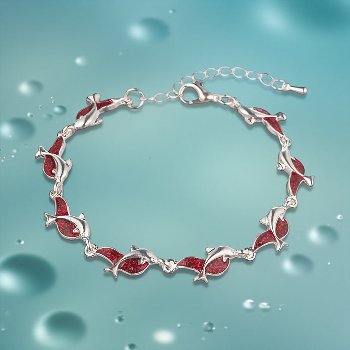 Ocean Dolphin Charm Bracelet – Women’s Fashion Jewelry Gift by Wave & Hang