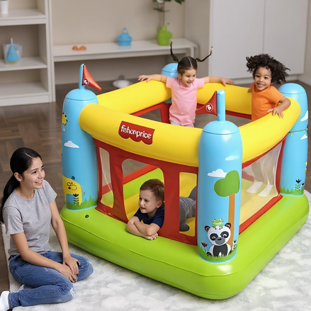 Fisher-Price Bouncetastic Inflatable Bouncer Indoor and Outdoor Jump House for Toddlers by Wave & Hang