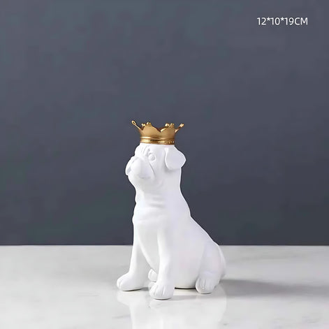 Nordic Bulldog Figurine | Modern Home Accent for Dog Lovers by Wave & Hang