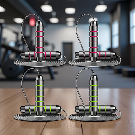 ZCKWENDA Adjustable Jump Rope Set – Boost Cardio & Endurance! by Wave & Hang