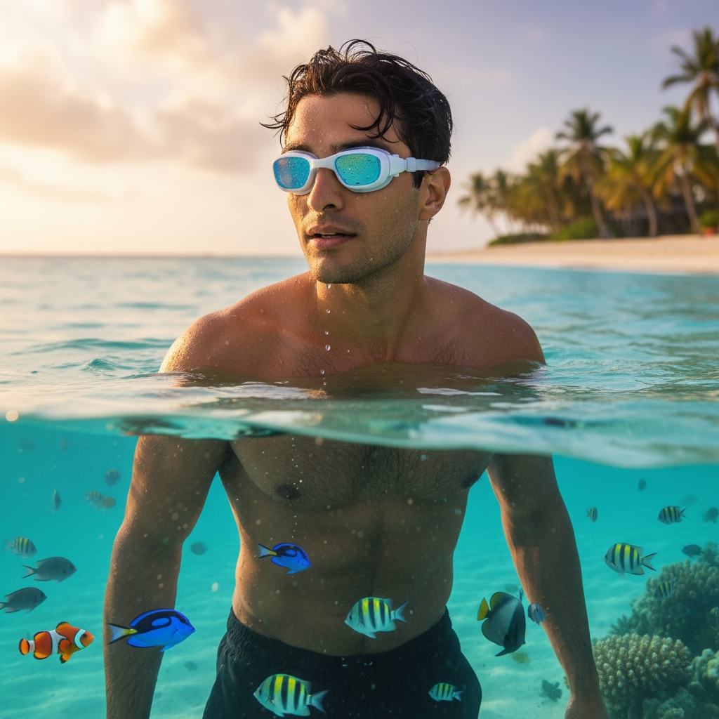 Zeligerstar Polarized Swimming Goggles Anti Fog UV Protection Panoramic Vision For Men And Women by Wave & Hang