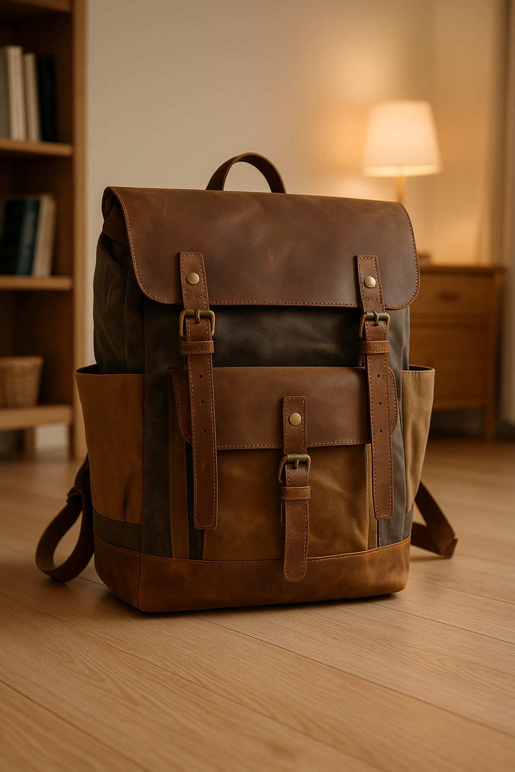 Vintage Canvas Backpack – Waterproof, Shockproof & Stylish Travel Bag