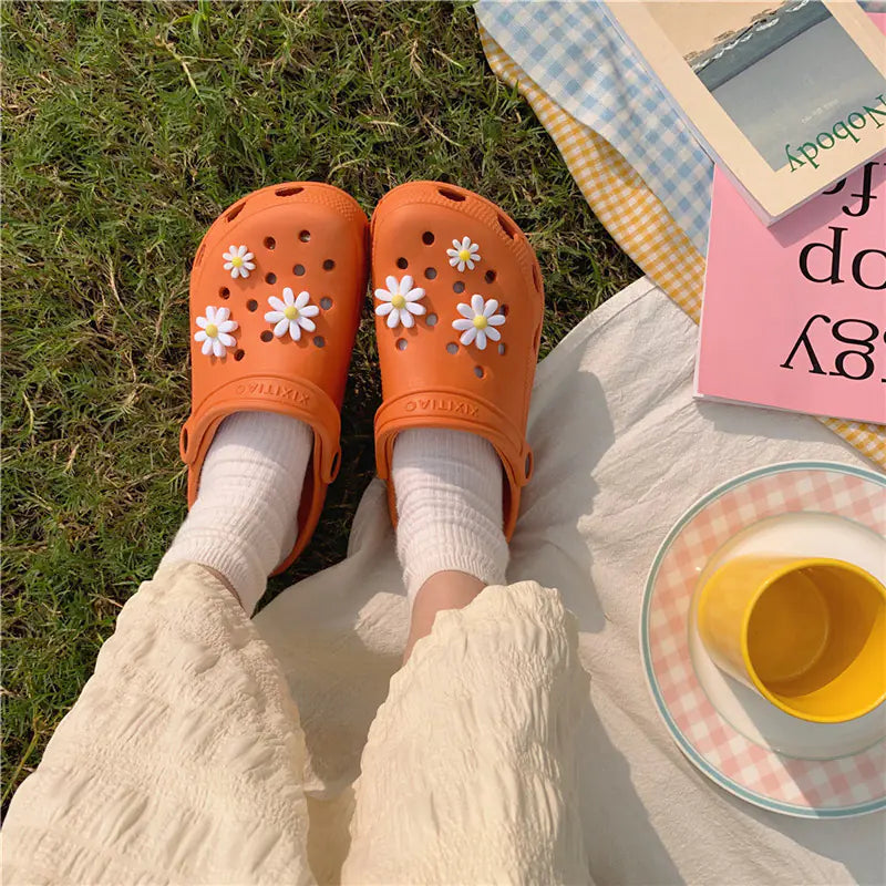 🌸 Summer Floral Non-Slip Slippers – Lightweight EVA Sandals for Beach, Home & Outdoor Fun