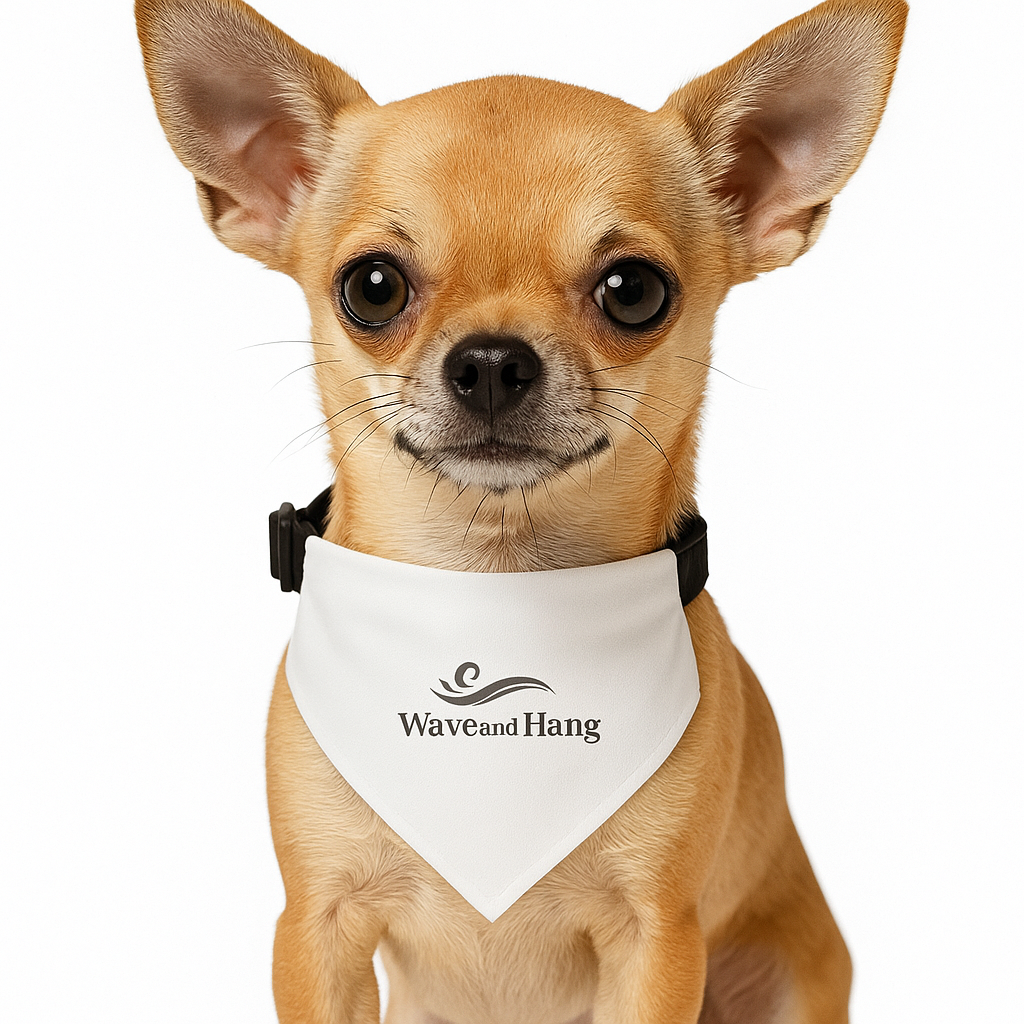 Wave and Hang Pet Bandana Collar | Adjustable Polyester Scarf