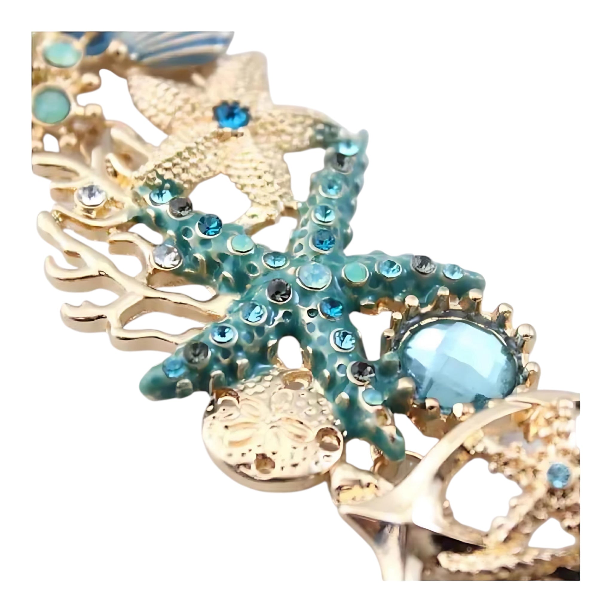 Ocean-Themed Starfish & Anchor Bracelet – 99 Carat Inspired Jewelry by Wave & Hang