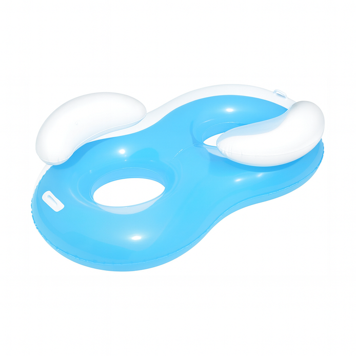 Inflatable Double Pool Float Sofa 2 Person Lounge Chair With Armrests And Backrest 171 By 105 Cm by Wave & Hang