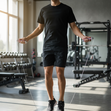 ZCKWENDA Adjustable Jump Rope Set – Boost Cardio & Endurance! by Wave & Hang