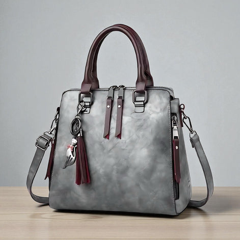 Charming Cat Tote Bag – Stylish PU Leather Purse for Women by Wave & Hang