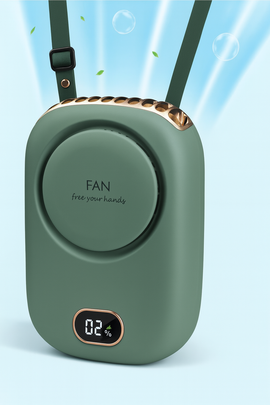 Portable Neck Fan USB Rechargeable Hands Free Mini Cooling Fan 135g Lightweight Ideal by Wave & Hang