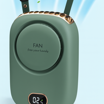 Portable Neck Fan USB Rechargeable Hands Free Mini Cooling Fan 135g Lightweight Ideal by Wave & Hang